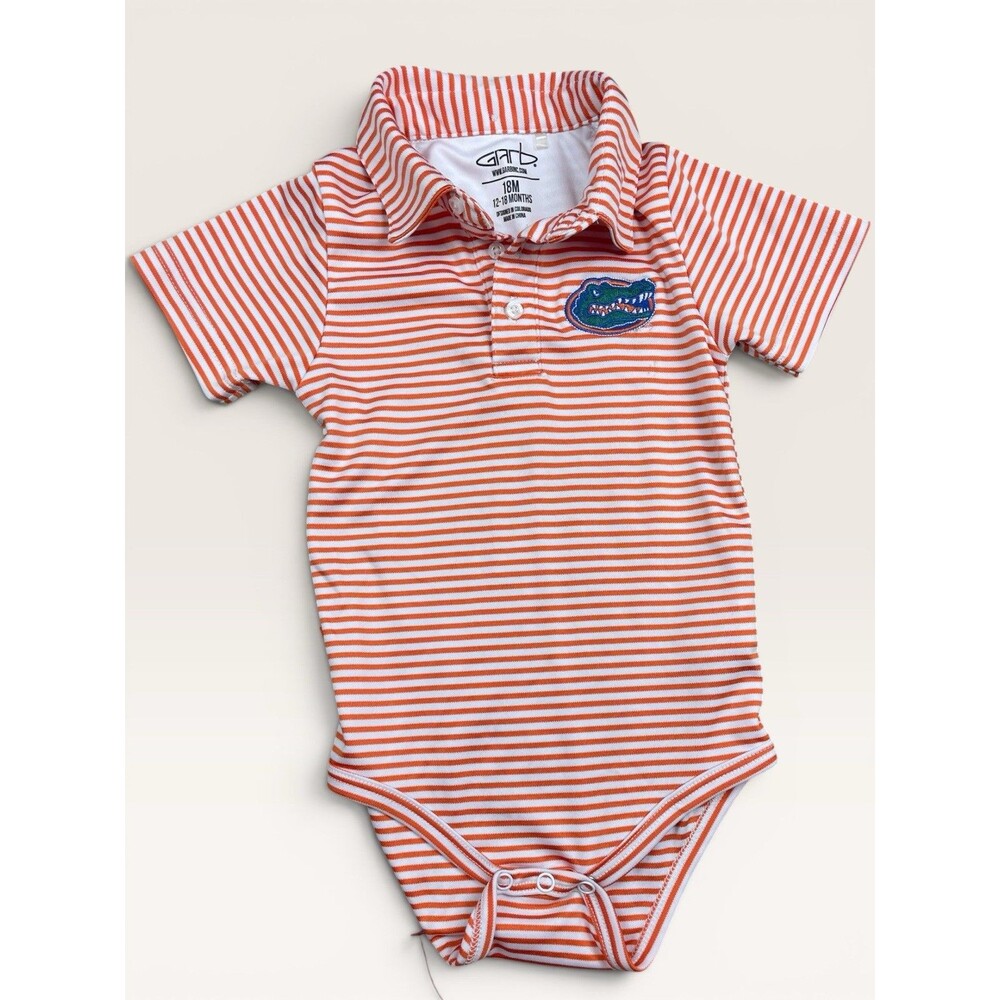 University of Florida Garb Baby Gators Infant Bodysuit Polo Snap Shirt 12-18M